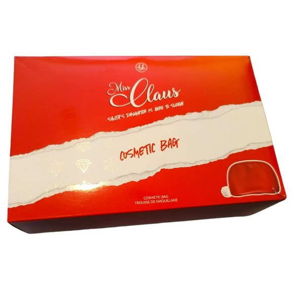 Miss Claus Red Hat Cosmetic Bag Santa's Daughter is Here to Sleigh NIB JJ3359 - Picture 6 of 6